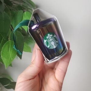 Starbucks Iridescent Tumbler Oil Slick Ornament Cup 2019 Holiday